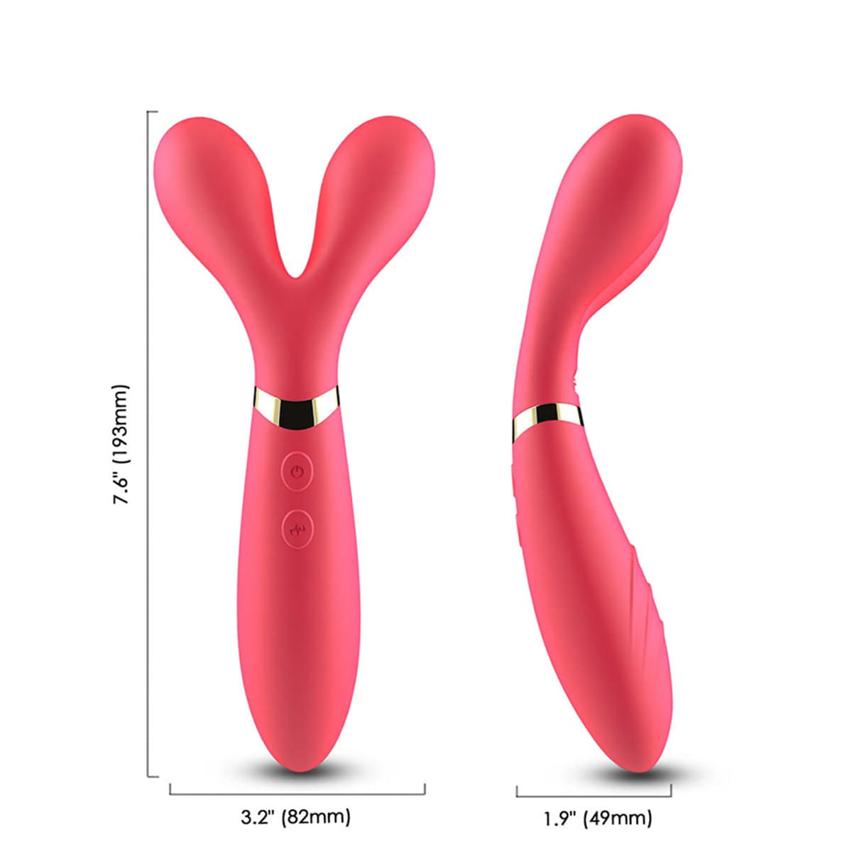 Vibrador Duplo com 9 Modos de Vibração e Pulsação Vip Mix