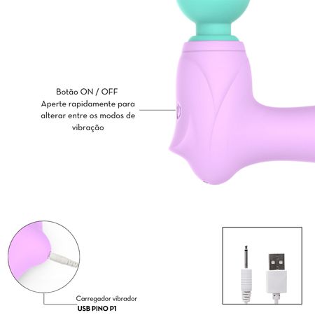Mini Massageador Pistola com 10 Modos de Vibração Me Ame Sex Toys