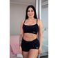 Pijama Shorts E Cropped Liso Hot Love
