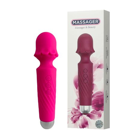 Massager E Beauty Massageador Corporal com Cabeça Flexível e 20 Modos de Vibração 3R Import