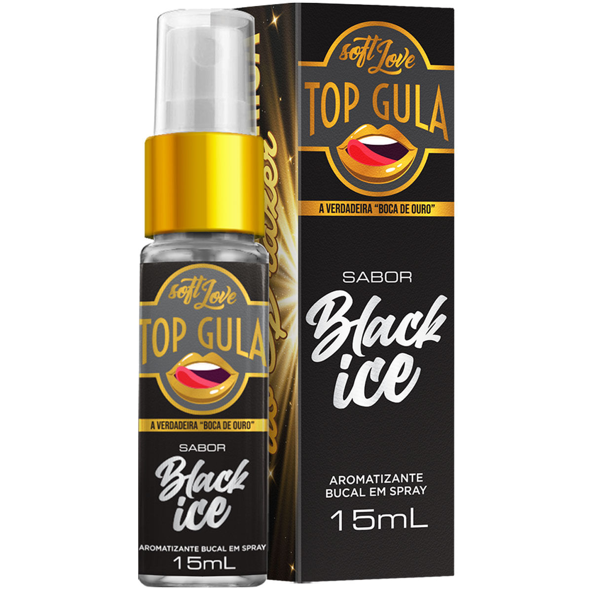 Top Gula Aromatizante Bucal Black Ice 15ml Soft Love
