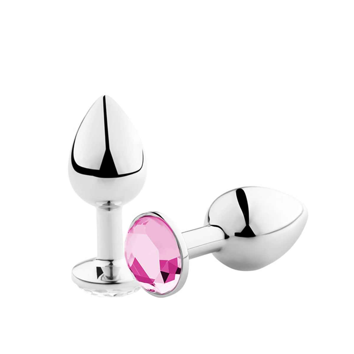 Plug Anal com Joia em Aluminio Medio 3R Import Plug Anal com Joia em Aluminio Medio 3R Import