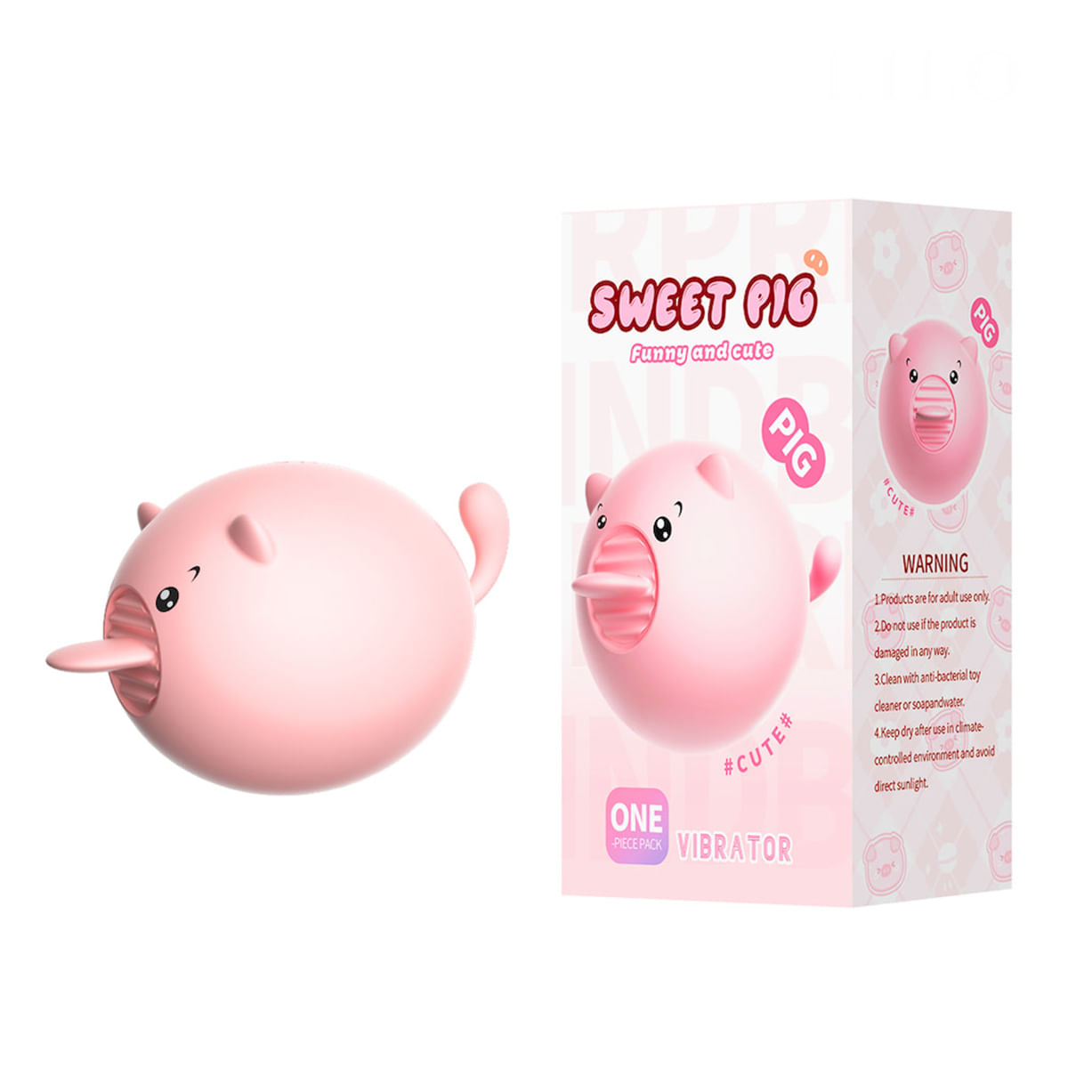 Lilo Sweet Pig Estimulador Clitoriano em formato de Porco com 10 Modos de Estimulação VipMix