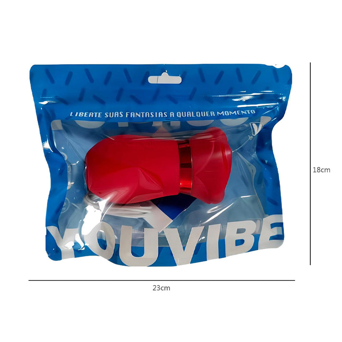 Youvibe Vibrador Simulador de Sexo Oral com Formato de Boca e 10 Modos de Vibração e Sucção VipMix