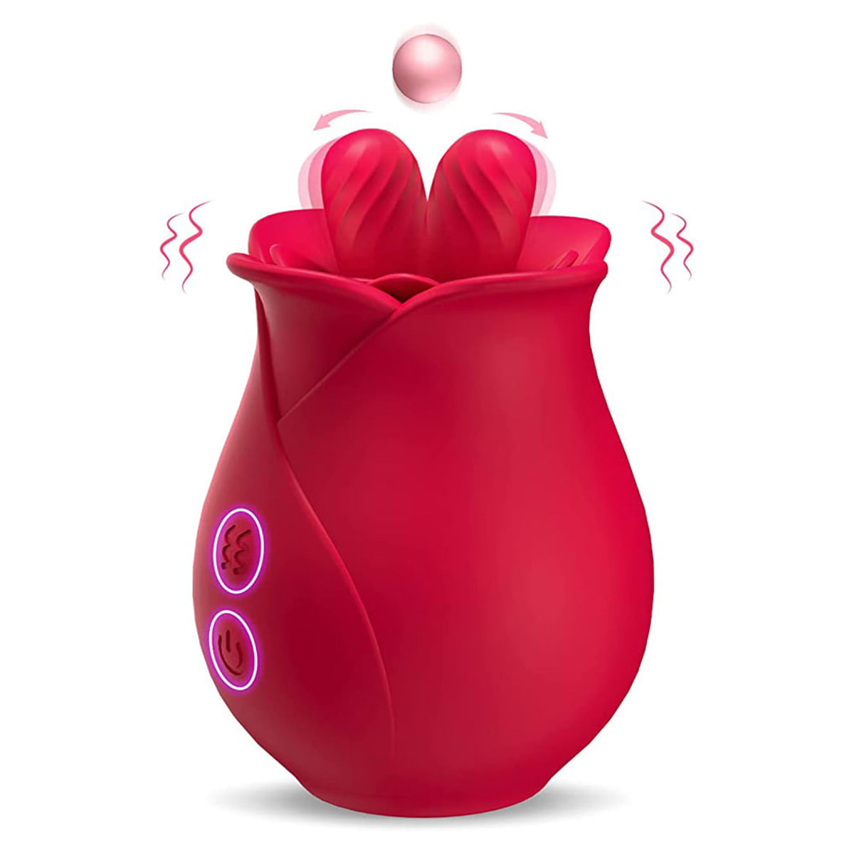 Youvibe Estimulador Clitoriano em Formato de Rosa com 10 Modos de Vibração e Vai e Vem VipMix
