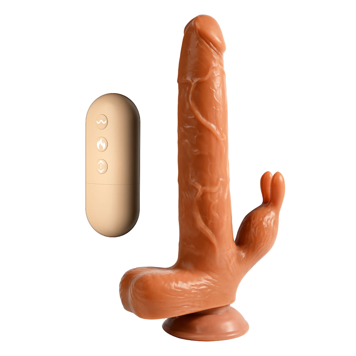 Prótese Realística com Ventosa e Vibro - Lilo Prótese Realística com Estimulador e 12 Modos de Vibração, Vai e Vem e Rotação VipMix Prótese Realística com Ventosa e Vibro - Lilo Prótese Realística com Estimulador e 12 Modos de Vibração, Vai e Vem e Rotação VipMix