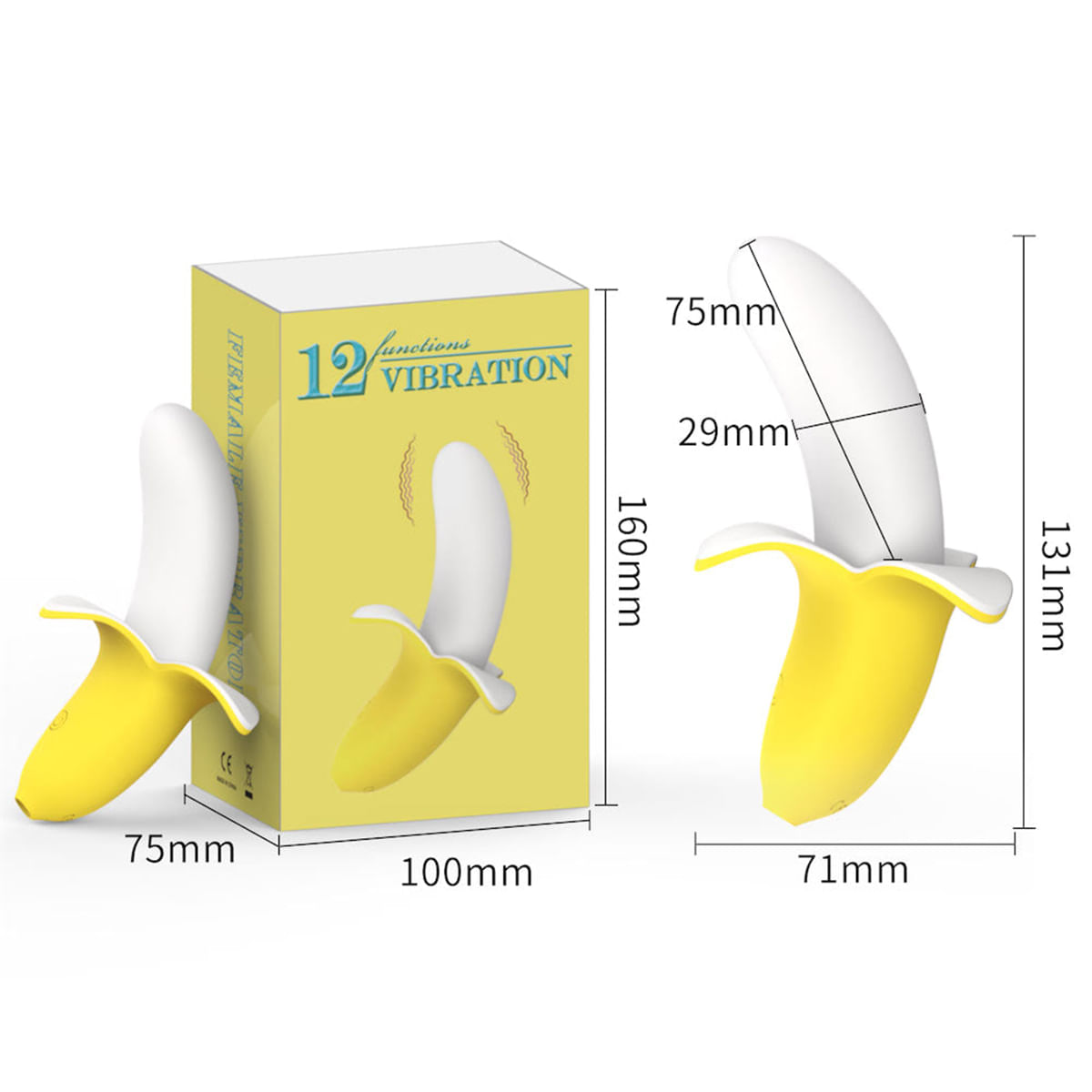 Vibrador Ponto G em Formato de Banana com 12 Modos de Vibração VipMix