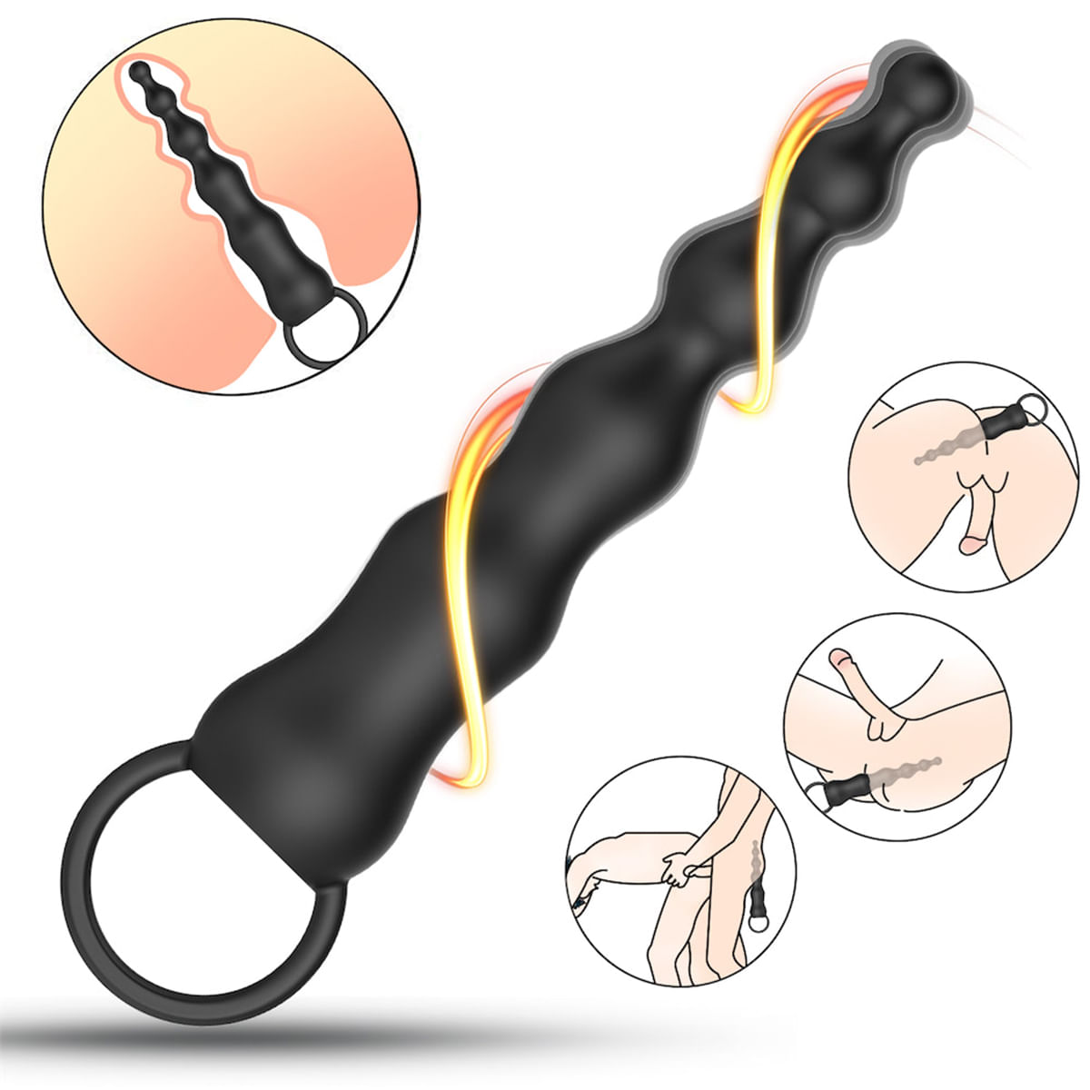 YouVibe Plug Anal em Silicone Escalonado com 10 Modos de Vibração VipMix