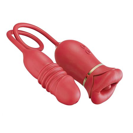 YouVibe Vibrador Duplo Flexível com 10 Modos de Estimulação, Sucção e Vai e Vem VipMix