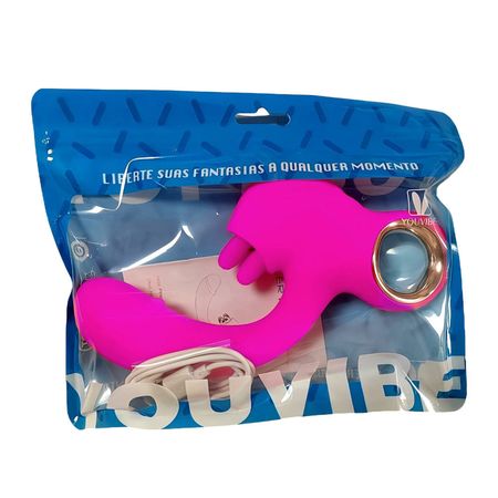 YouVibe Vibrador Ponto G com Estimulador de Clitóris E 10 Modos de Vibração VipMix