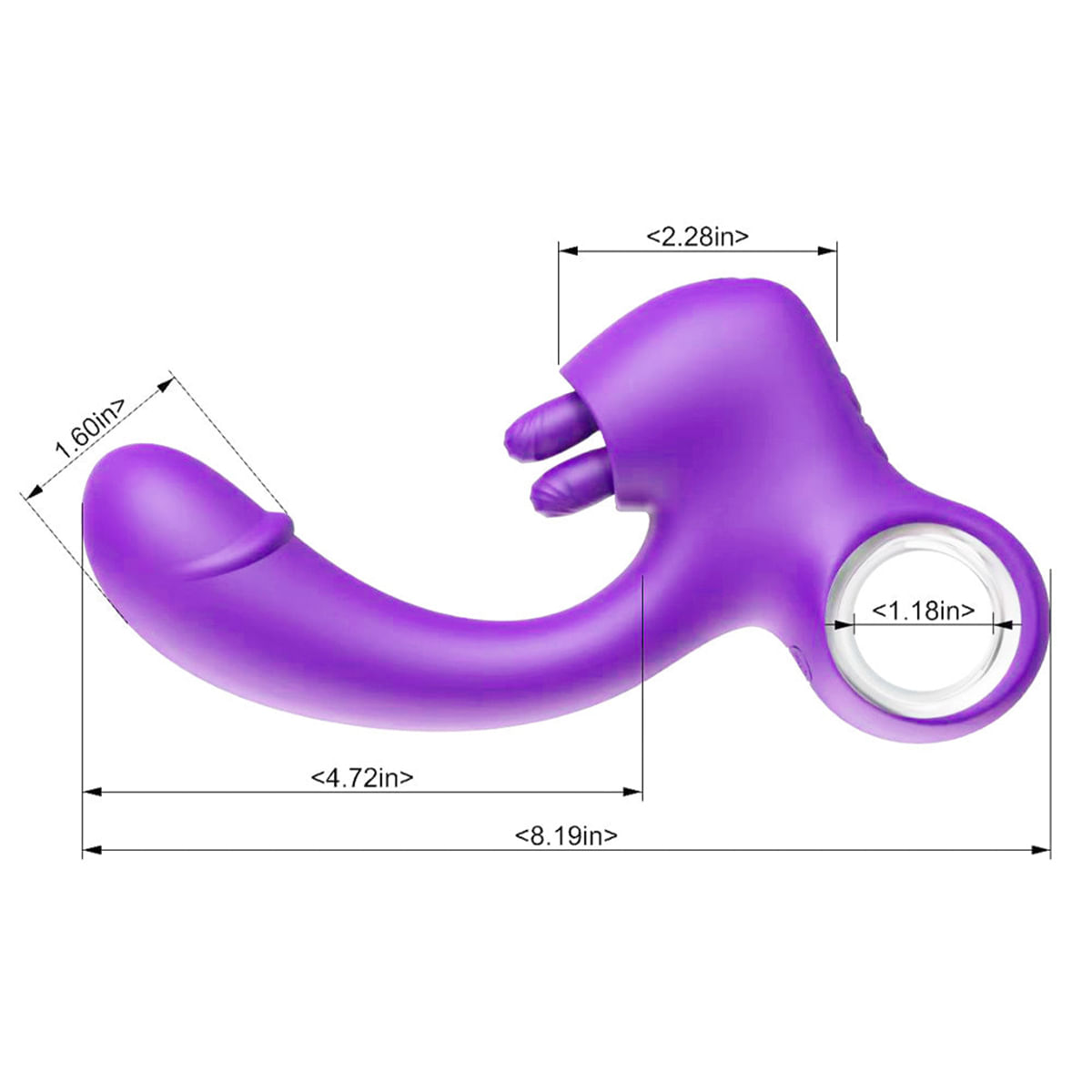 YouVibe Vibrador Ponto G com Estimulador de Clitóris E 10 Modos de Vibração VipMix