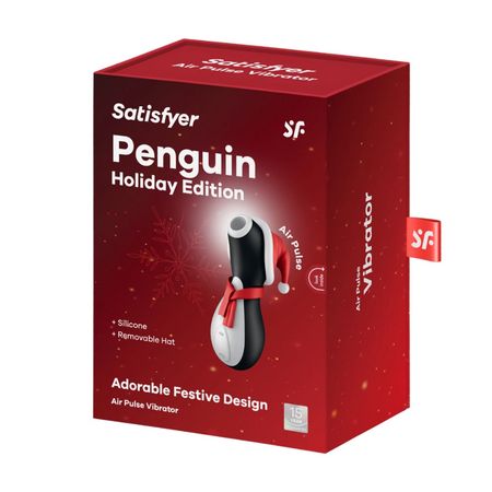 Satisfyer Penguin Estimulador Clitoriano Edição de Natal com 11 Modos de Onda de Pressão