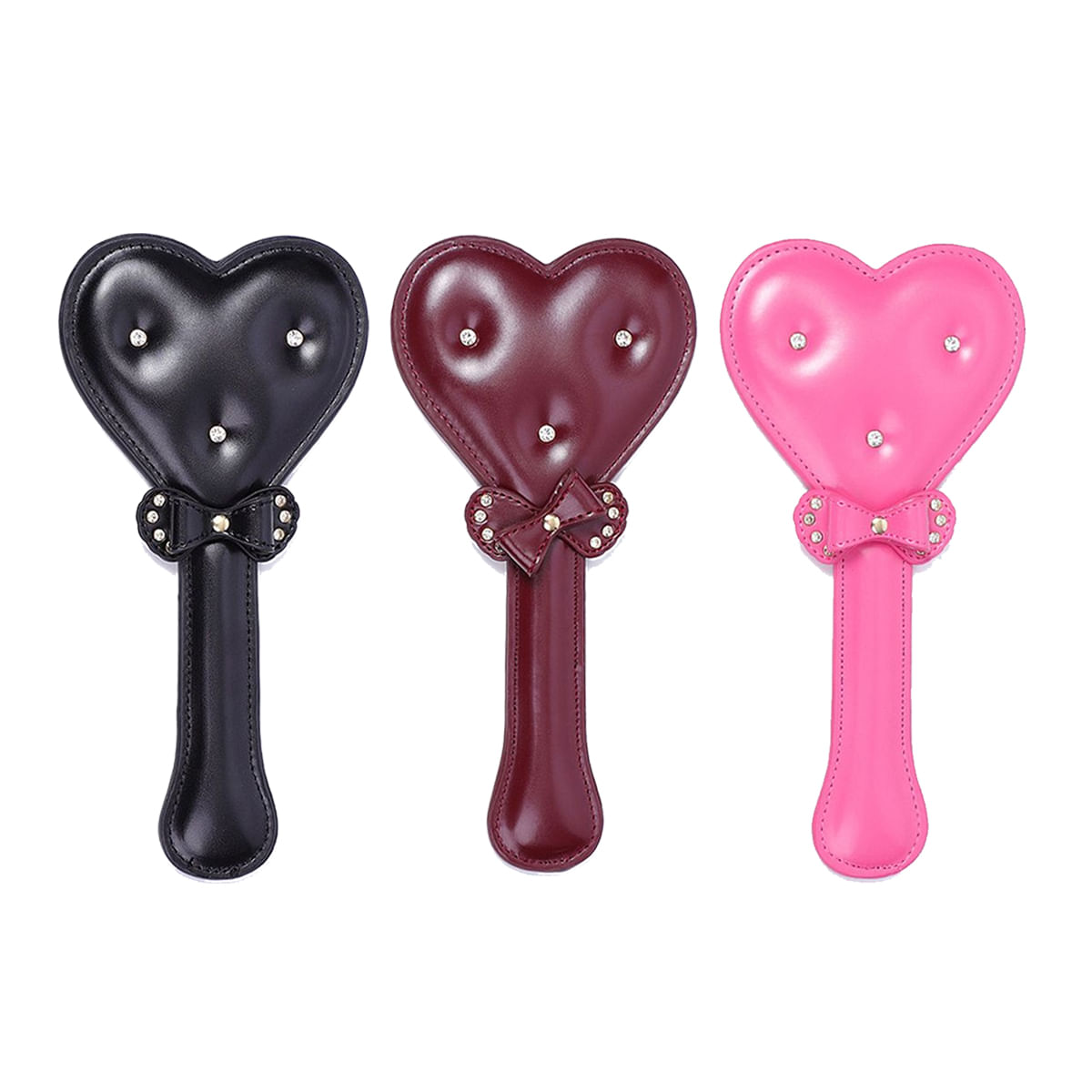 Chibata de Coração e Laço em Couro de Luxo Sexy Import