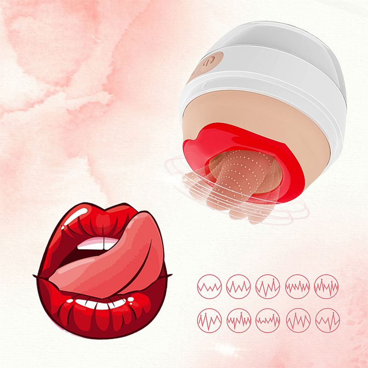 Lick Lick Vibrador com Estimulador de Língua com 10 Modos Sexy Import
