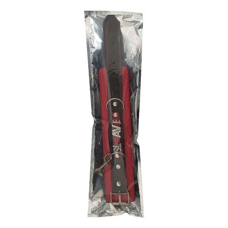 Slave Algema com Corrente e Fivelas em Couro Luxo Sexy Import