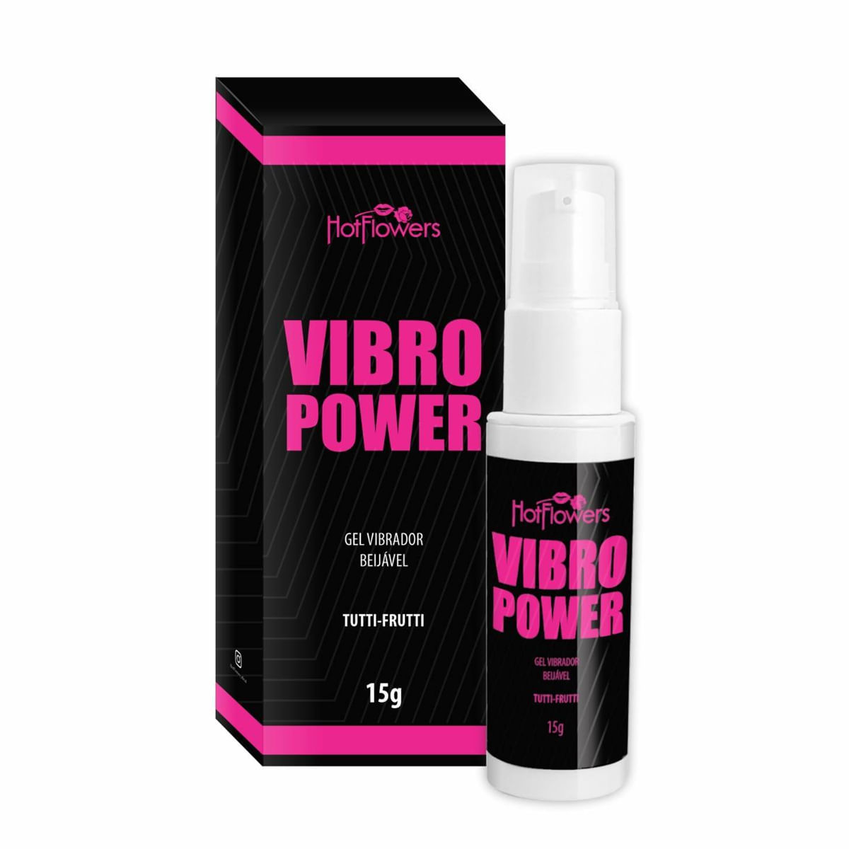 Vibro Power Gel Vibrador Beijável 15g Hot Flowers Vibro Power Gel Vibrador Beijável 15g Hot Flowers
