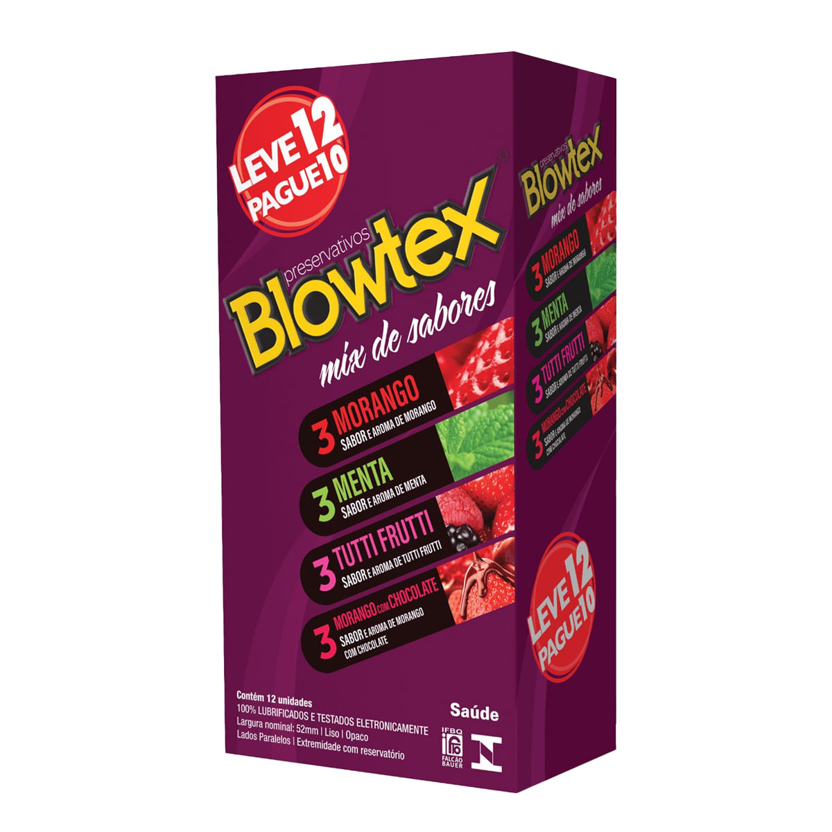 Preservativo Mix de Sabores Leve 12 Pague 10 Blowrtex Preservativo Mix de Sabores Leve 12 Pague 10 Blowrtex