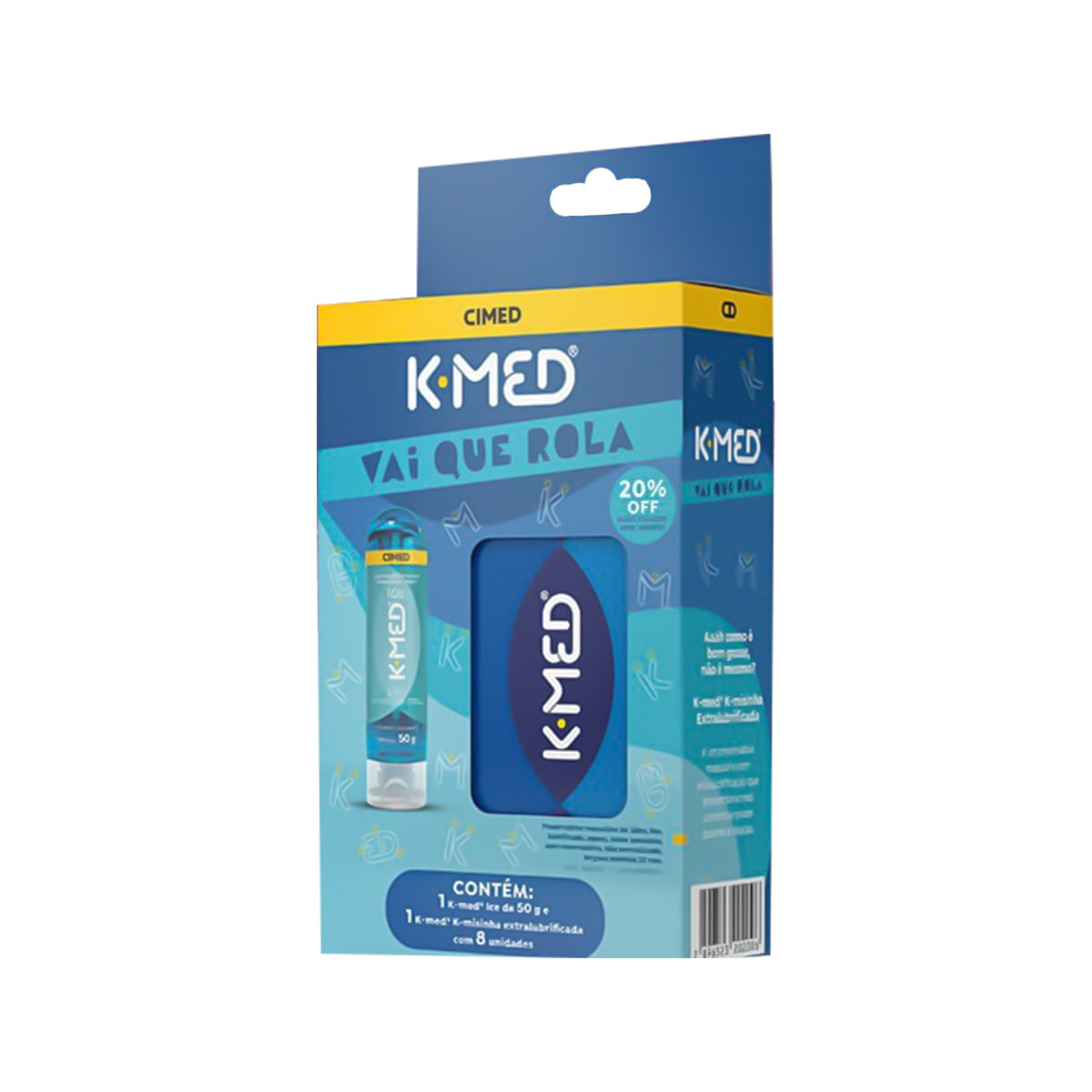 Kit Vai que Rola com K-Med Ice 50g e K-Misinha Extra Lubrificada com 8 Unidades K-Med