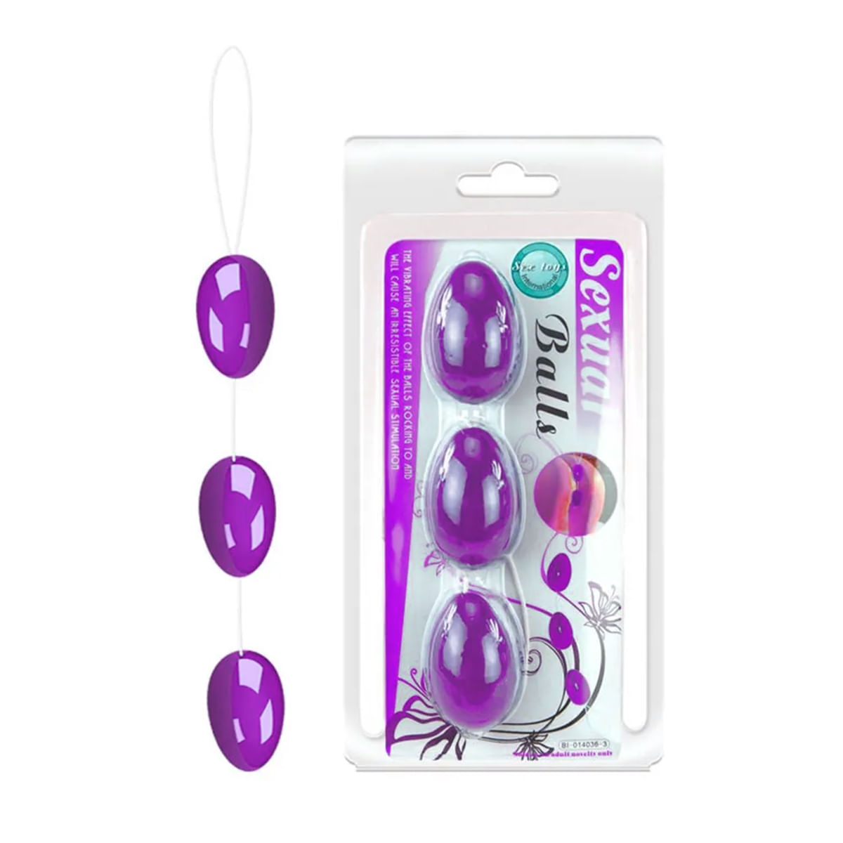 Sexual Balls Cordão Tailândes com 3 Esferas e Puxador 3R Import