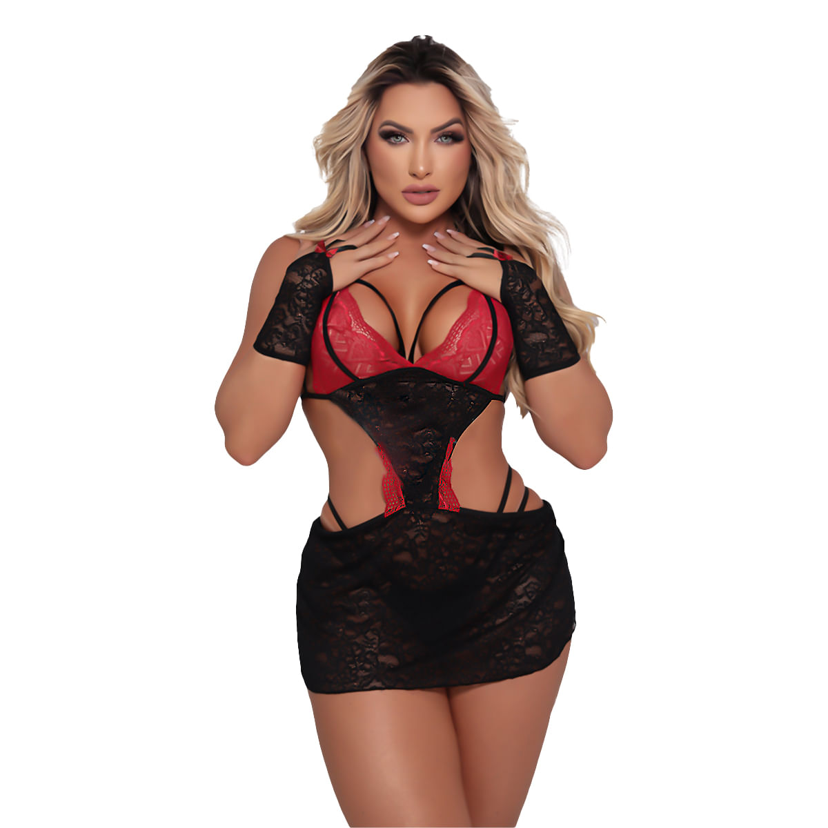 Camisola Esposinha Puta em Renda Tallyta Moda Apimentada Camisola Esposinha Puta em Renda Tallyta Moda Apimentada