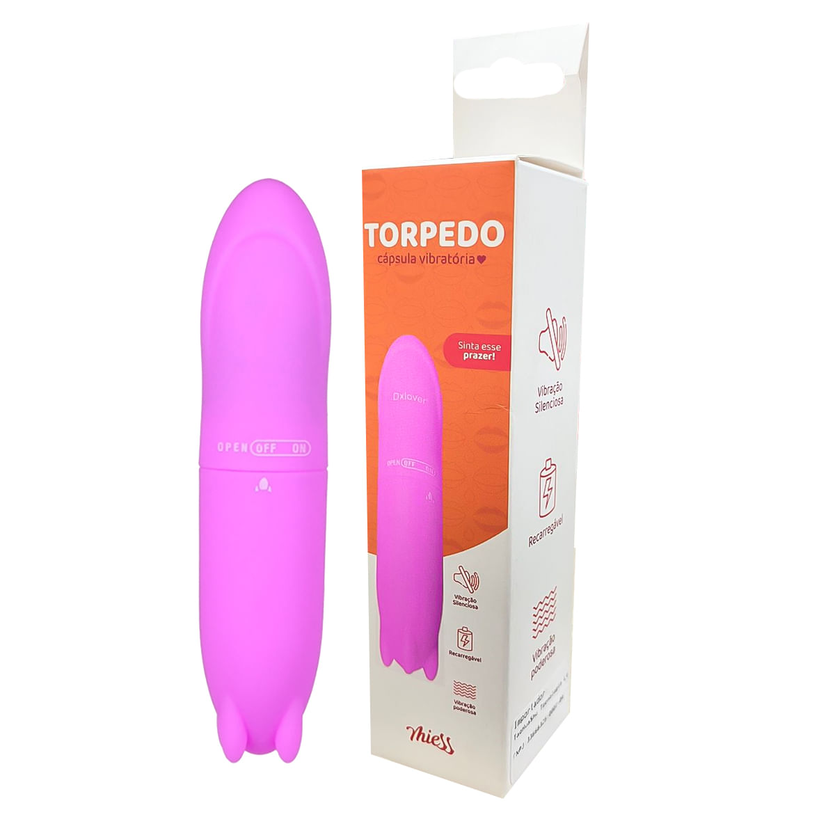 Vibrador Ponto G em Formato de Torpedo Miess