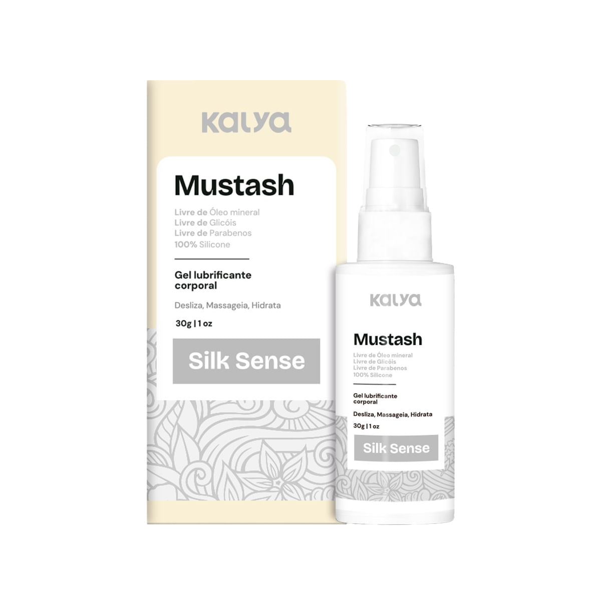 Silk Sense Gel Lubrificante Corporal Siliconado 30g Linha Mustash Kalya Silk Sense Gel Lubrificante Corporal Siliconado 30g Linha Mustash Kalya