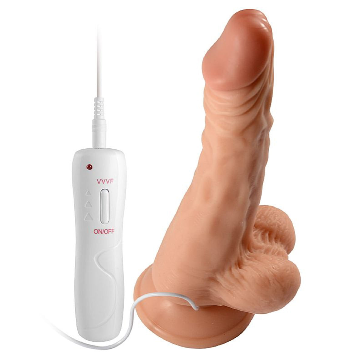 Pênis Super Realístico Com 10 Modos de Vibração e Rotação 22x4,5cm Sexy Import