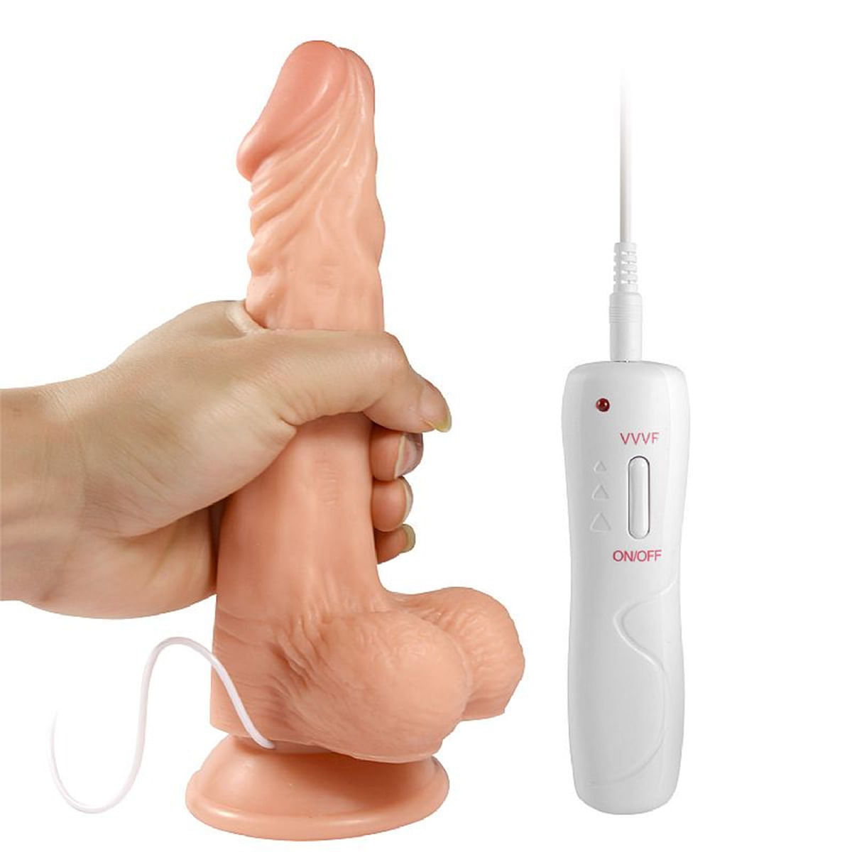 Pênis Super Realístico Com 10 Modos de Vibração e Rotação 22x4,5cm Sexy Import