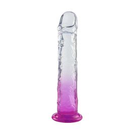 Dildo Realístico Flexível e Transparente 19,5x3,8cm Sexy Import