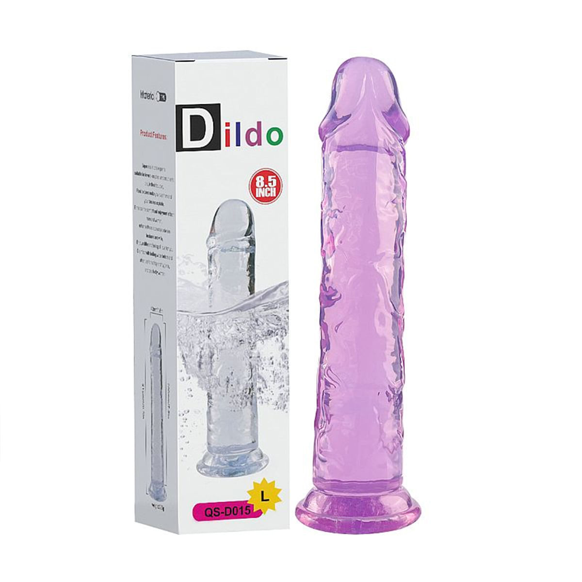 Dildo Realístico Flexível e Transparente 21,5x4,2cm Sexy Import