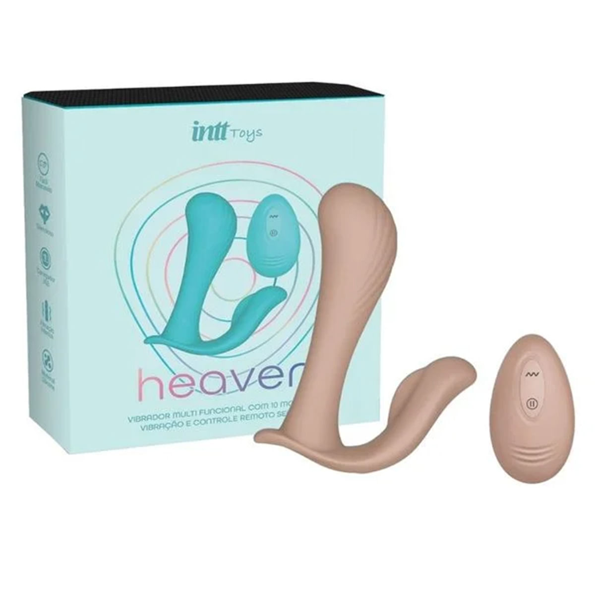 Heaven Vibrador de Dupla Estimulação com 10 Modos Linha Wellness Intt