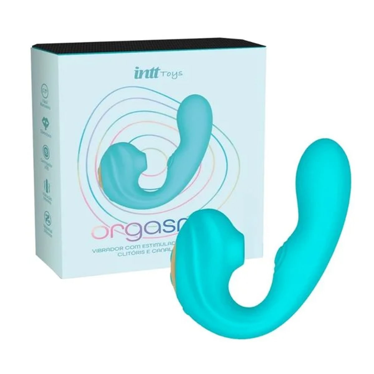 Orgasmic Vibrador Ponto G com 7 Modos de Onda de Pressão e Impulso Linha Wellness Intt