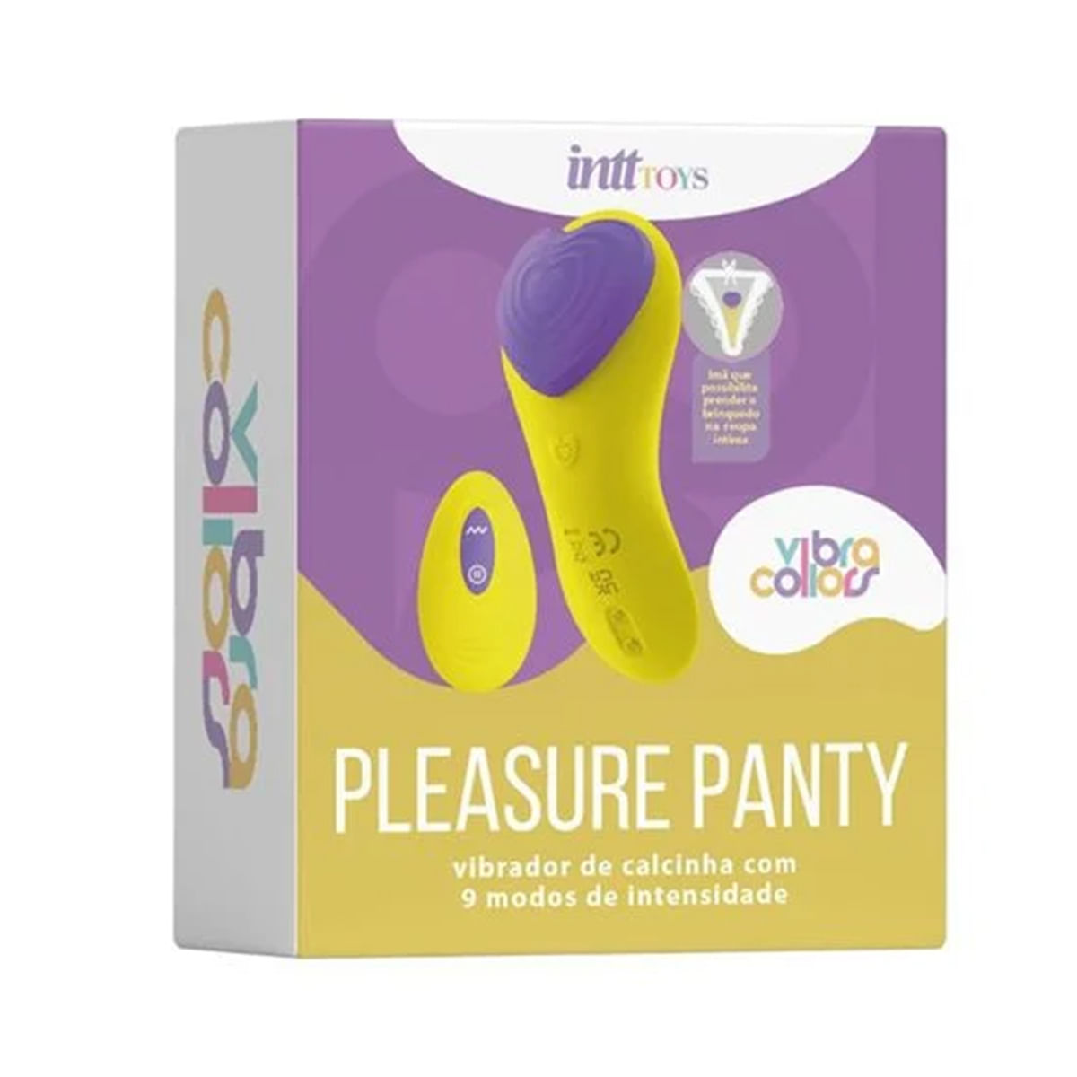 Pleasure Panty Vibrador de Calcinha Linha Vibra Collors 9 Modos de Vibração Intt