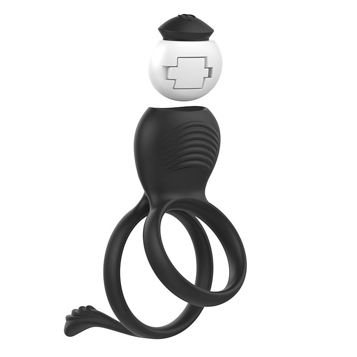 Anel Peniano Duplo Estimulador de Clitóris com Vibrador Sexy Import Anel Peniano Duplo Estimulador de Clitóris com Vibrador Sexy Import