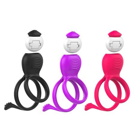 Anel Peniano Duplo Estimulador de Clitóris com Vibrador Sexy Import