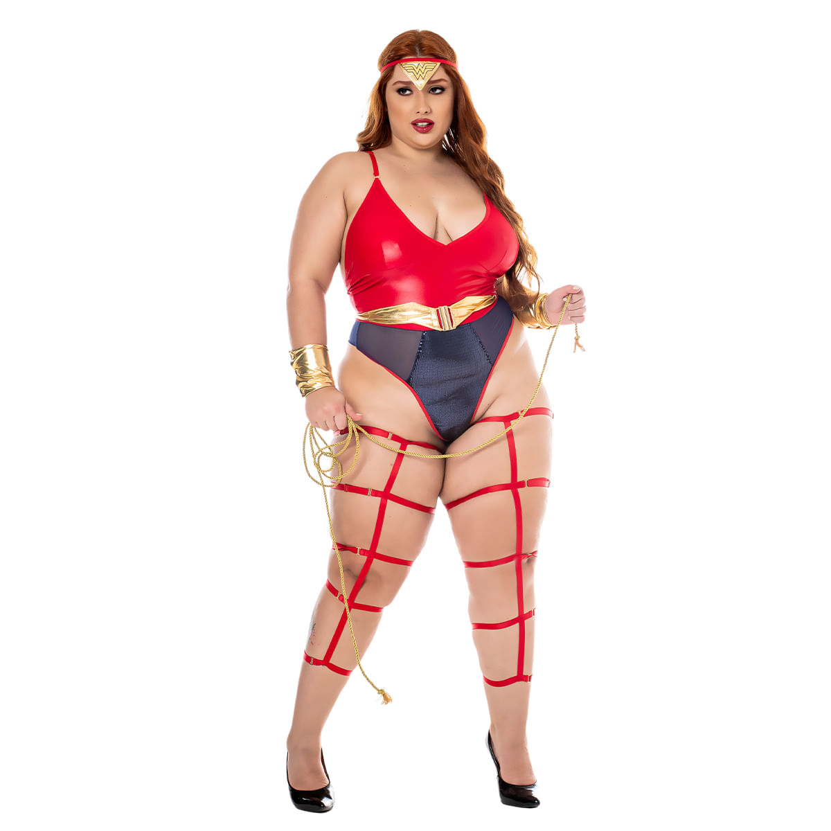 Fantasia Mulher Maravilha Plus Size Linha Heroínas Hot Flowers Fantasia Mulher Maravilha Plus Size Linha Heroínas Hot Flowers