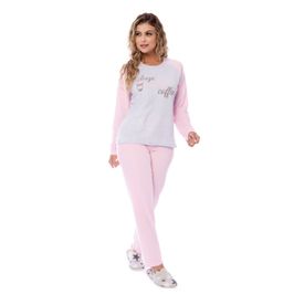 Pijama Plush Sophia com Manga Longa e Calça Coleção Inverno Victory