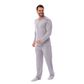 Pijama Tradicional Canelado Masculino com Manga Longa e Calça Coleção Inverno Victory