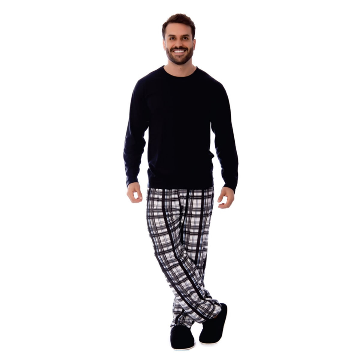 Pijama Confort Masculino Manga Longa e Calça Coleção Inverno Victory