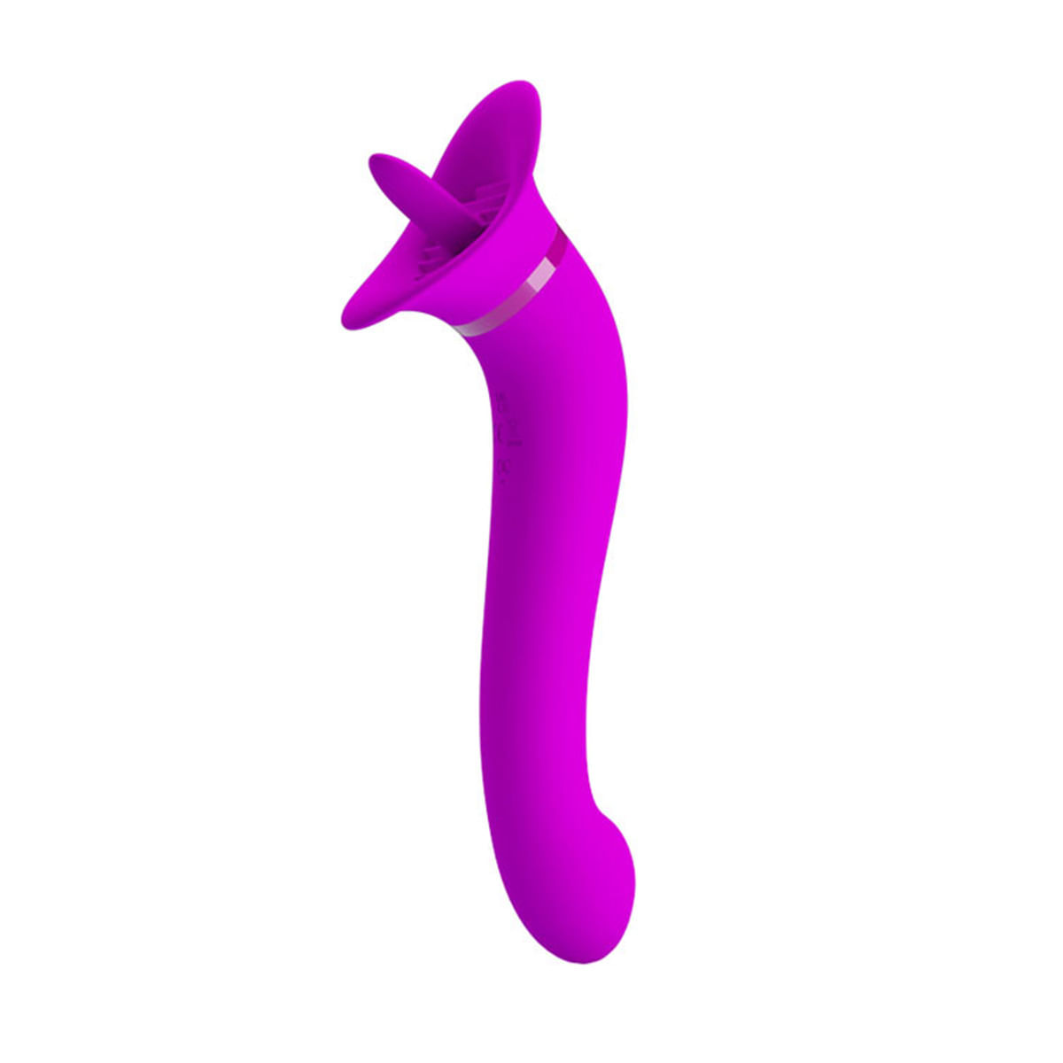 Vibrador Duplo Recarregável Com Língua Estimuladora e Penetrador Ponto G 3R Import Vibrador Duplo Recarregável Com Língua Estimuladora e Penetrador Ponto G 3R Import