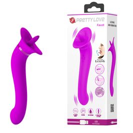 Vibrador Duplo Recarregável Com Língua Estimuladora e Penetrador Ponto G 3R Import