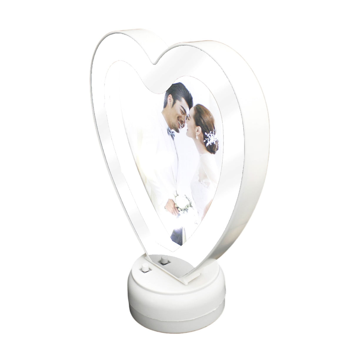Espelho de Mesa com LED em Formato Coração Imporiente Espelho de Mesa com LED em Formato Coração Imporiente