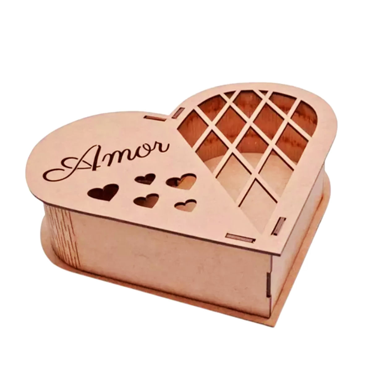 Caixa Coração Cesta MDF Miess Caixa Coração Cesta MDF Miess