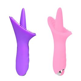 Vibrating Cunnilingus Massager Vibrador Com Língua e Cerdas Recarregável 10 Modos de Vibração 3R Imp