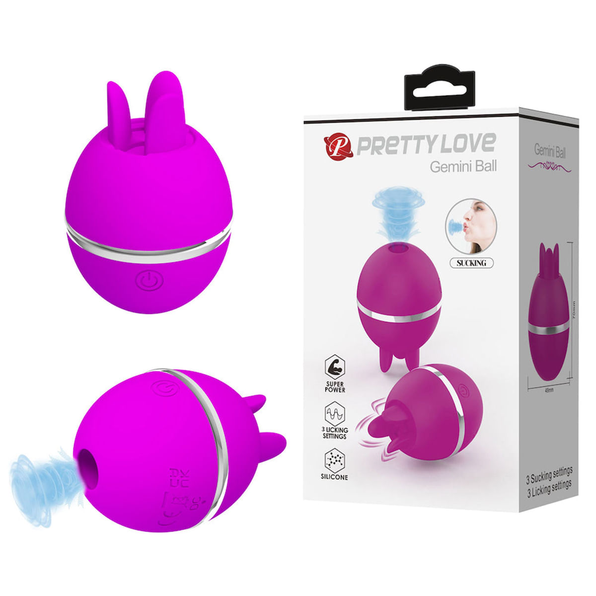 Pretty Love Gemini Ball Estimulador de Clitóris com 7 Modos de Vibração VipMix