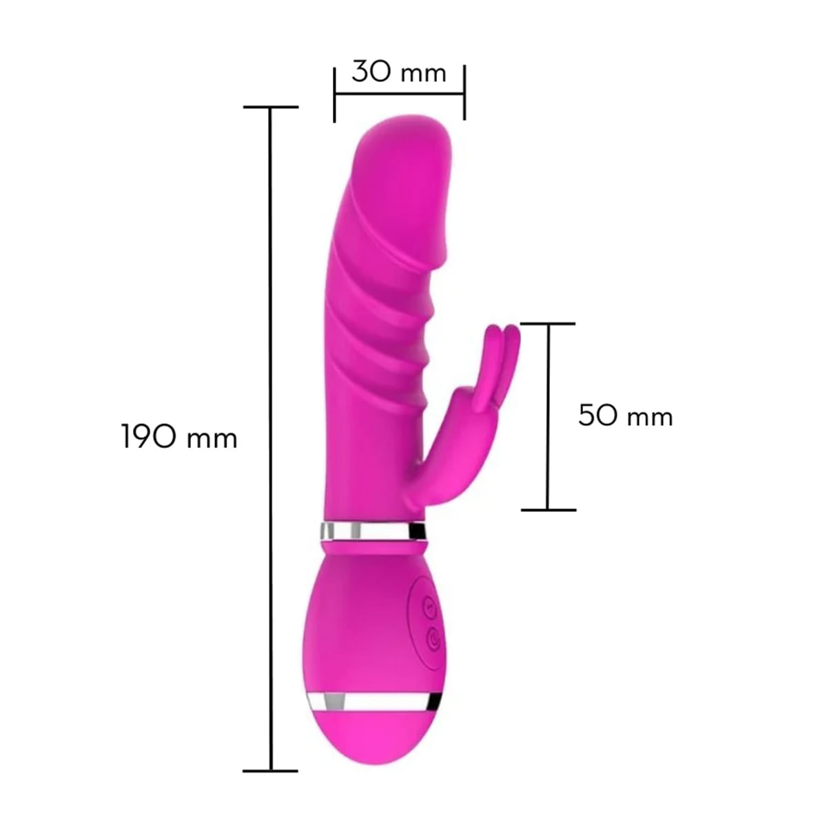 Vibrador com Estimulador Rabbit e 12 Modos de Vibração Me Ame Sex Toys