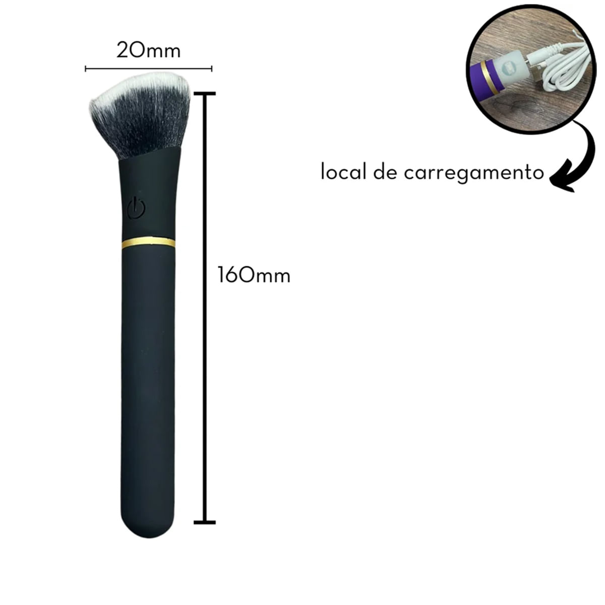 Vibrador em Formato de Pincel com 10 Modos de Vibração Me Ame Love