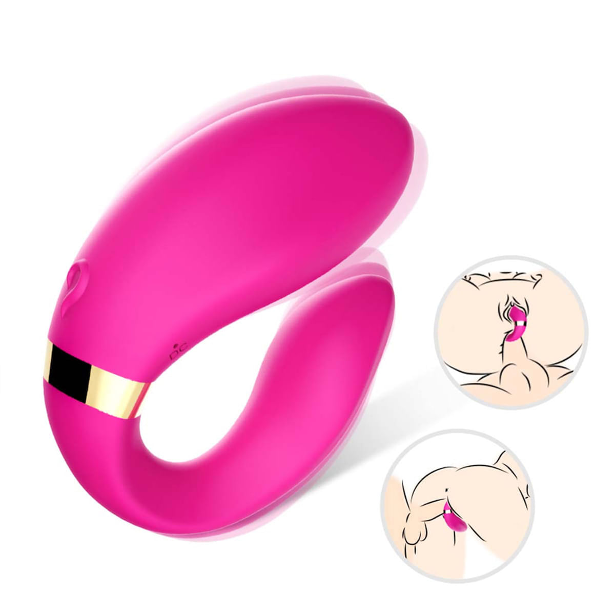 Vibrador para Casal com 9 Modos de Vibração e Controle Remoto Vip Mix