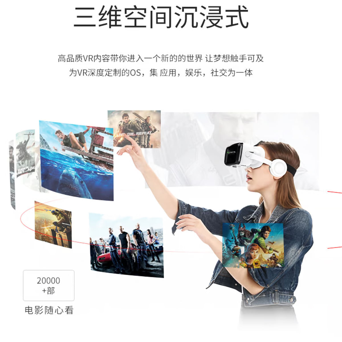 VR Shinecon Óculos de Realidade Virtual Com Headset Sexy Import