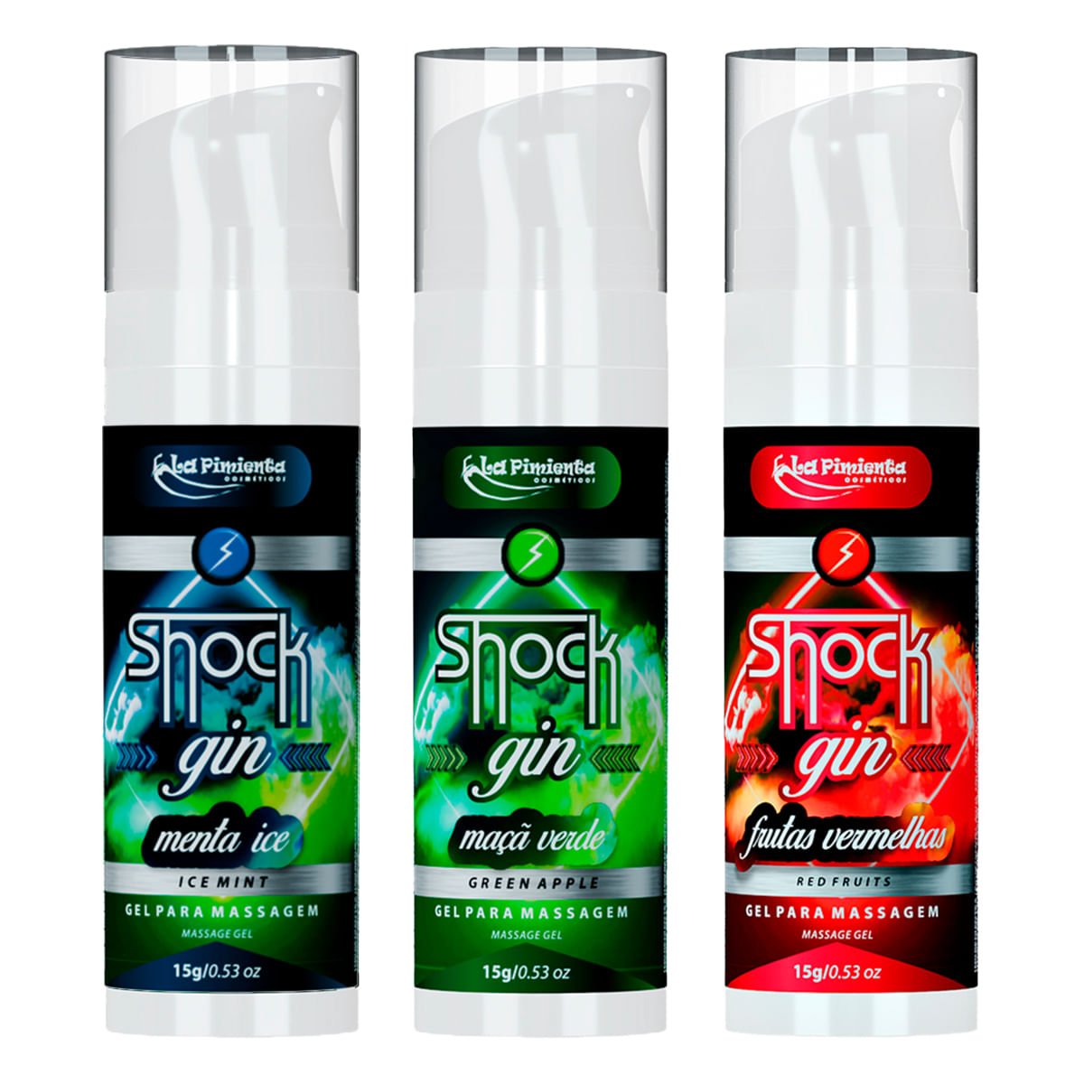 Shock Gin Excitante Elétrico Beijável 15g La Pimienta